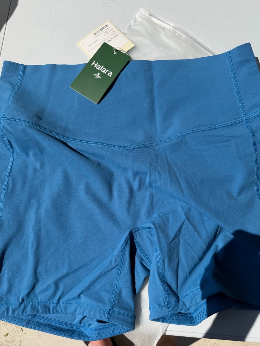 HALARA Teal-Blue High-Rise Bike Shorts